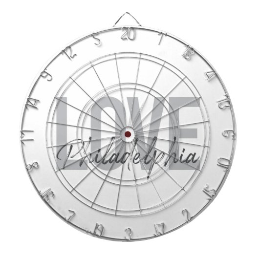 Moderne, einfache, coole Design-Liebe Philadelphia Dartscheibe (vorne)