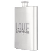 Moderne, einfache, coole Design-Liebe Philadelphia Flachmann (Links)