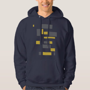 Moderne, einfache, coole geometrische gelbe graue  hoodie