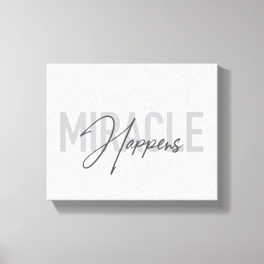 Moderne, einfache, coole Typografie Das Wunder ges Leinwanddruck (Vorderseite)