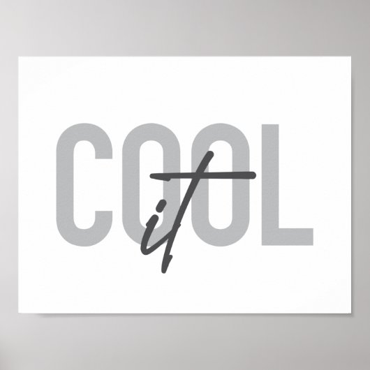 Moderne, einfache, coole Typografie des Coolen Es Poster (Vorne)