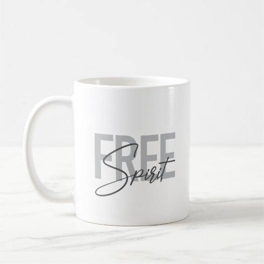 Moderne, einfache, coole Typografie des Freien Gei Kaffeetasse (Links)
