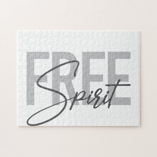 Moderne, einfache, coole Typografie des Freien Gei Puzzle (Horizontal)