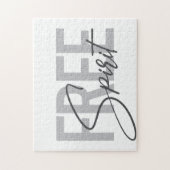 Moderne, einfache, coole Typografie des Freien Gei Puzzle (Vertikal)