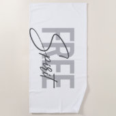 Moderne, einfache, coole Typografie des Freien Gei Strandtuch (Vorderseite)