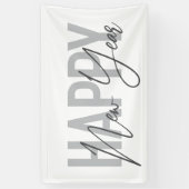 Moderne, einfache, coole Typografie des Happy New Banner (Vertikal)