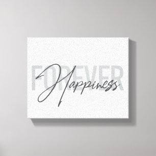 Moderne, einfache, coole Typografie für immer Glüc Leinwanddruck