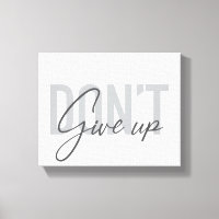 Moderne, einfache, coole Typografie gibt nicht auf