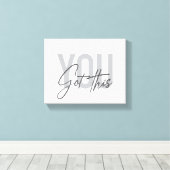 Moderne, einfache, coole Typografie Got Sie Leinwanddruck (Insitu (Holzboden))