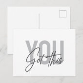 Moderne, einfache, coole Typografie Got Sie Postkarte (Vorne/Hinten)