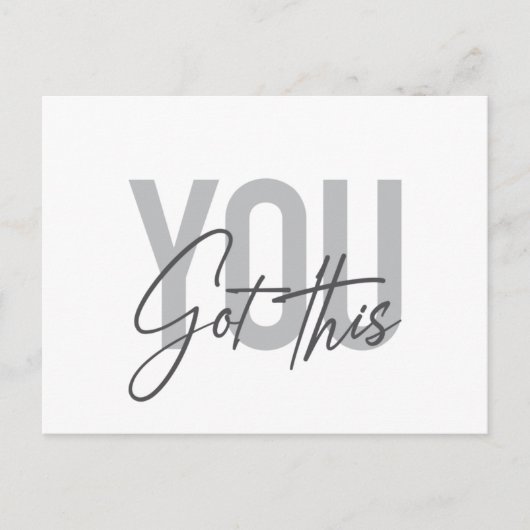 Moderne, einfache, coole Typografie Got Sie Postkarte (Vorderseite)