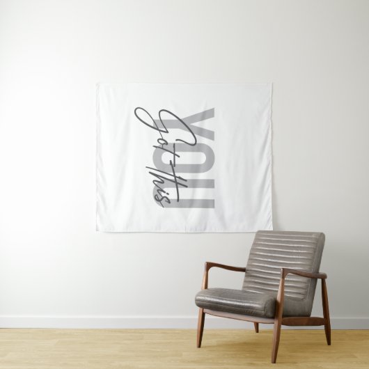 Moderne, einfache, coole Typografie Got Sie Wandteppich (Beispiel (Horizontal))