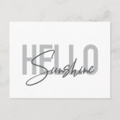 Moderne, einfache, coole Typografie Hallo Sunshine Postkarte (Vorderseite)