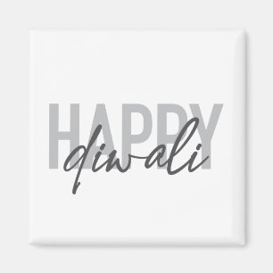Moderne, einfache, coole Typografie Happy Diwali Magnet
