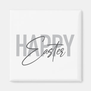 Moderne, einfache, coole Typografie Happy Oaster Magnet