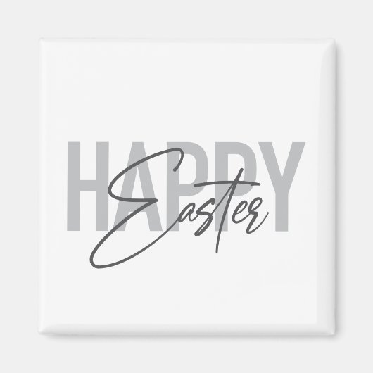 Moderne, einfache, coole Typografie Happy Oaster Magnet (Vorne)