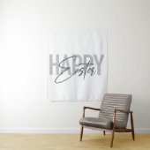 Moderne, einfache, coole Typografie Happy Oaster Wandteppich (Beispiel)