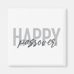 Moderne, einfache, coole Typografie Happy Pessach Magnet