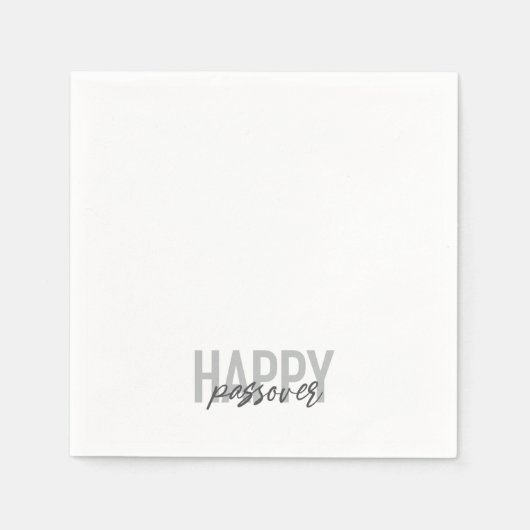 Moderne, einfache, coole Typografie Happy Pessach Serviette (Vorderseite)