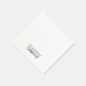 Moderne, einfache, coole Typografie Happy Pessach Serviette (Ecke)