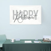 Moderne, einfache, coole Typografie Happy Retireme Banner (Messeveranstaltung)