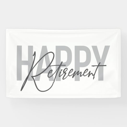 Moderne, einfache, coole Typografie Happy Retireme Banner (Horizontal)