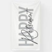 Moderne, einfache, coole Typografie Happy Retireme Banner (Vertikal)