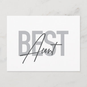 Moderne, einfache, coole Typografie von Beste Tant Postkarte