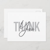 Moderne, einfache, coole Typografie von Dankeschön Postkarte (Vorne/Hinten)
