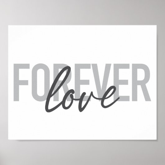 Moderne, einfache, coole Typografie von Forever Lo Poster (Vorne)