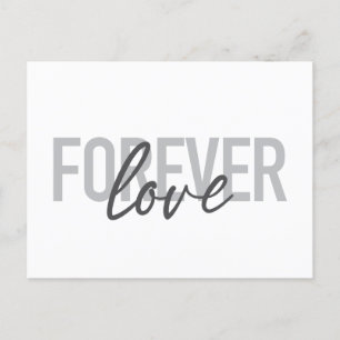 Moderne, einfache, coole Typografie von Forever Lo Postkarte