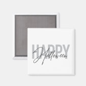 Moderne, einfache, coole Typografie von Happy Hall Magnet (Vorderseite/Rückseite)