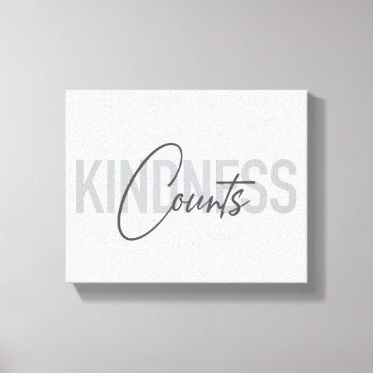 Moderne, einfache, coole Typografie von Kindness C Leinwanddruck (Vorderseite)