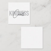 Moderne, einfache, coole Typografie von Kindness C Mitteilungskarte (Vorne/Hinten)