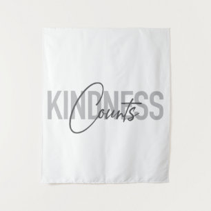 Moderne, einfache, coole Typografie von Kindness C Wandteppich
