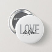 Moderne, einfache, coole, urbane Design Liebe Detr Button (Vorne & Hinten)