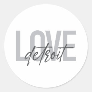 Moderne, einfache, coole, urbane Design Liebe Detr Runder Aufkleber