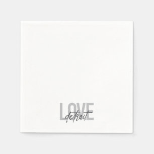 Moderne, einfache, coole, urbane Design Liebe Detr Serviette
