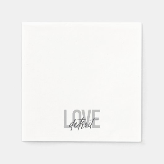 Moderne, einfache, coole, urbane Design Liebe Detr Serviette (Vorderseite)