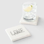 Moderne, einfache, coole, urbane Design Liebe Detr Steinuntersetzer (Seitenansicht)