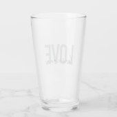 Moderne, einfache, coole, urbane Design Liebe Loui Glas (Rückseite)