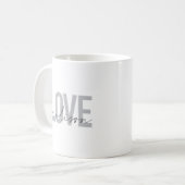 Moderne, einfache, coole, urbane Design Liebe Madi Kaffeetasse (Vorderseite Links)