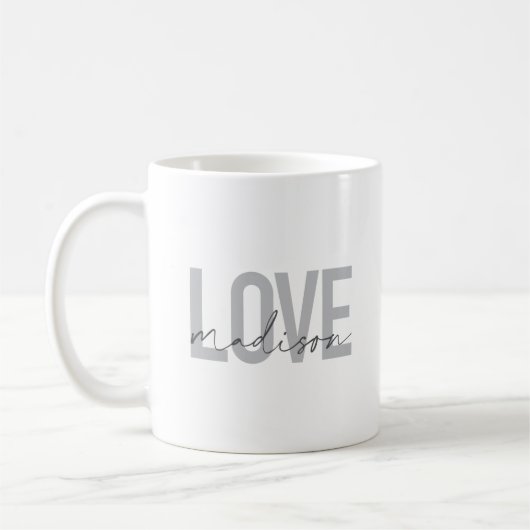 Moderne, einfache, coole, urbane Design Liebe Madi Kaffeetasse (Links)