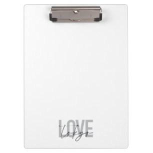 Moderne, einfache, coole, urbane Gestaltung Love T Klemmbrett