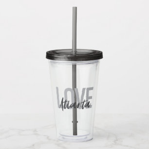 Moderne, einfache, coole, urbane Liebe Atlanta Acryltrinkbecher