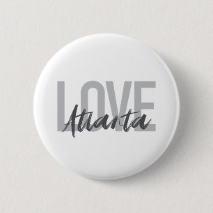 Moderne, einfache, coole, urbane Liebe Atlanta Button