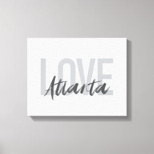 Moderne, einfache, coole, urbane Liebe Atlanta Leinwanddruck
