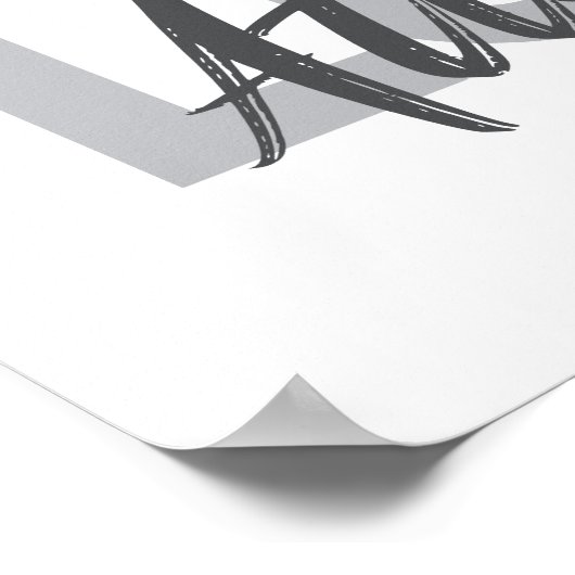 Moderne, einfache, coole, urbane Liebe Atlanta Poster (Ecke)