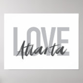 Moderne, einfache, coole, urbane Liebe Atlanta Poster (Vorne)