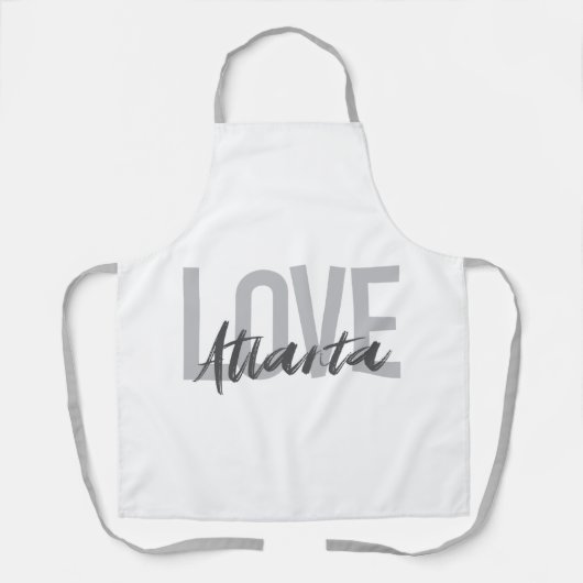 Moderne, einfache, coole, urbane Liebe Atlanta Schürze (Vorderseite)
